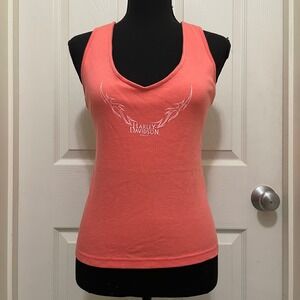 NEW Harley Davidson Tank Top Shelf Bra Orange North Country Augusta Maine 2005 M
